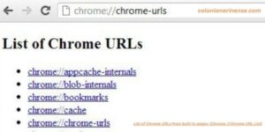 List of Chrome URLs from built-in pages: [Chrome //Chrome URL List]